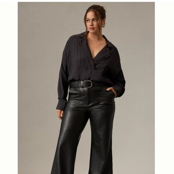 The Dylon Long-Sleeve Wide-Placket Top By Anthropologie Size Medium - Picture 4 of 10